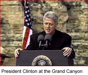President Clinton at the Grand Canyon