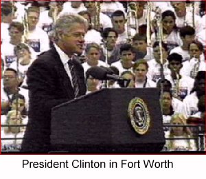 President Clinton in Forth Worth