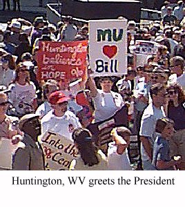 Huntington, WV greets President
Clinton