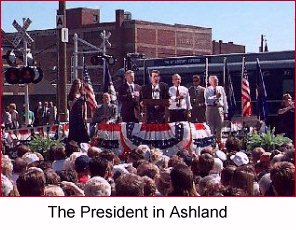 Ashland, KY supports President
Clinton