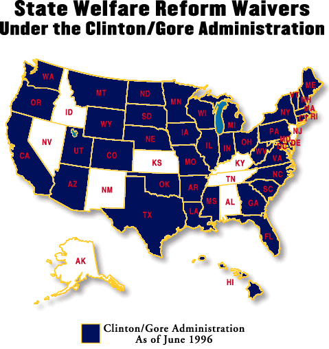 Welfare Waiver Map