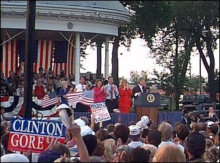 Michigan City, IN greets President
Clinton