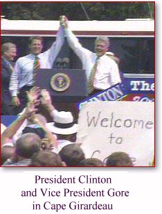 Cape Girardeau, MO supports President Clinton
