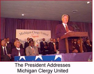 The President in Detroit